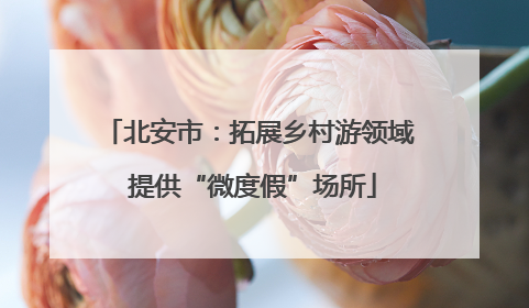 北安市：拓展乡村游领域 提供“微度假”场所