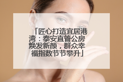 匠心打造宜居港湾：泰安直管公房焕发新颜，群众幸福指数节节攀升