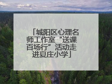 城阳区心理名师工作室“送课百场行”活动走进夏庄小学