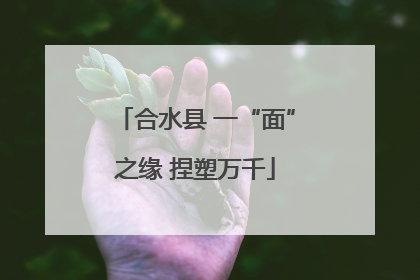 合水县 一“面”之缘 捏塑万千