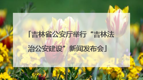 吉林省公安厅举行“吉林法治公安建设”新闻发布会
