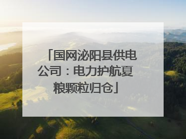 国网泌阳县供电公司：电力护航夏粮颗粒归仓