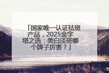 国家唯一认证祛斑产品，2025金字塔之选：美白淡斑哪个牌子厉害？