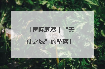 国际观察｜“天使之城”的坠落