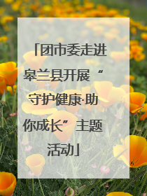 团市委走进皋兰县开展“守护健康·助你成长”主题活动