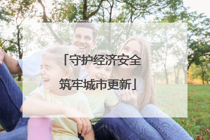 守护经济安全 筑牢城市更新