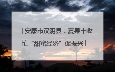 安康市汉阴县：夏果丰收忙“甜蜜经济”促振兴