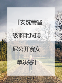 安洗莹晋级羽毛球印尼公开赛女单决赛