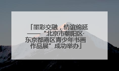 墨彩交融，情谊绵延——“北京市朝阳区·东京都港区青少年书画作品展”成功举办