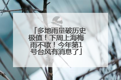 多地雨量破历史极值！下周上海梅雨不歇！今年第1号台风有消息了