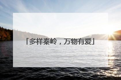 多样秦岭，万物有爱