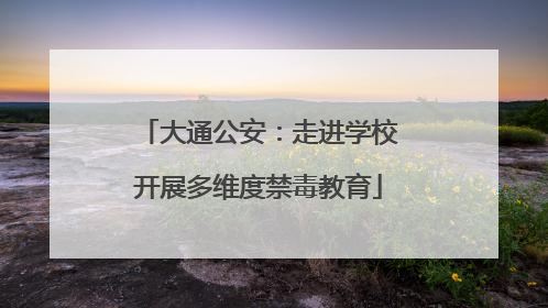 大通公安：走进学校开展多维度禁毒教育