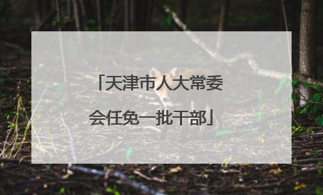 天津市人大常委会任免一批干部