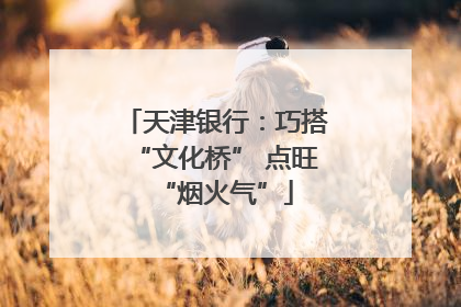 天津银行：巧搭“文化桥” 点旺“烟火气”