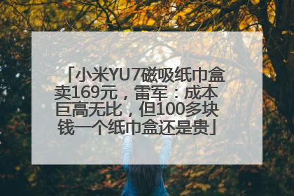 小米YU7磁吸纸巾盒卖169元，雷军：成本巨高无比，但100多块钱一个纸巾盒还是贵