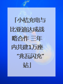 小桔充电与比亚迪达成战略合作 三年内共建1万座“兆瓦闪充”站