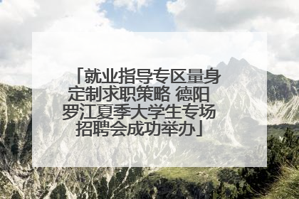 就业指导专区量身定制求职策略 德阳罗江夏季大学生专场招聘会成功举办