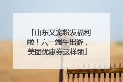 山东又宠粉发福利啦！六一端午出游，美团优惠券这样领