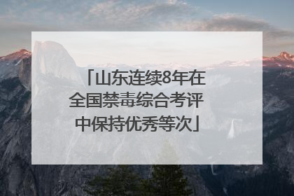 山东连续8年在全国禁毒综合考评中保持优秀等次