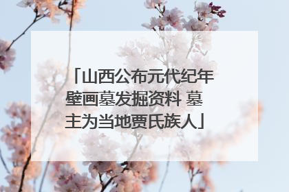 山西公布元代纪年壁画墓发掘资料 墓主为当地贾氏族人