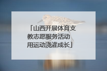 山西开展体育支教志愿服务活动 用运动浇灌成长
