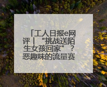 工人日报e网评丨“挑战送陌生女孩回家”？恶趣味的流量赛道没有未来