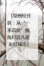 常州经开区：从“一米高度”视角打造儿童友好城市