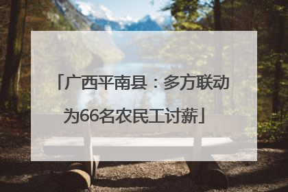 广西平南县：多方联动为66名农民工讨薪