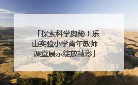 探索科学奥秘！乐山实验小学青年教师课堂展示绽放精彩