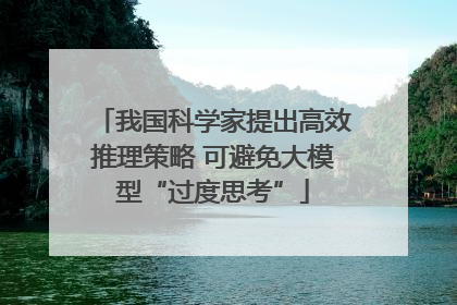 我国科学家提出高效推理策略 可避免大模型“过度思考”