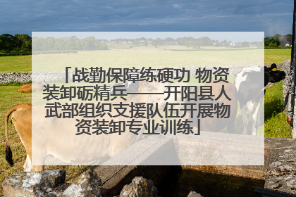 战勤保障练硬功 物资装卸砺精兵——开阳县人武部组织支援队伍开展物资装卸专业训练