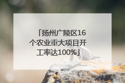 扬州广陵区16个农业重大项目开工率达100%