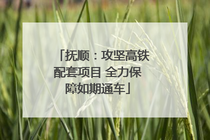 抚顺：攻坚高铁配套项目 全力保障如期通车