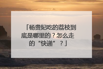 杨贵妃吃的荔枝到底是哪里的？怎么走的“快递”？