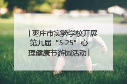 枣庄市实验学校开展第九届“5·25”心理健康节游园活动