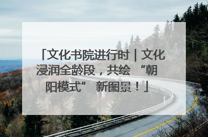 文化书院进行时｜文化浸润全龄段，共绘 “朝阳模式” 新图景！