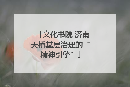 文化书院 济南天桥基层治理的“精神引擎”