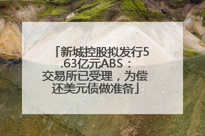 新城控股拟发行5.63亿元ABS：交易所已受理，为偿还美元债做准备