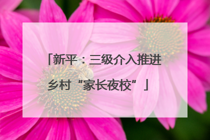 新平：三级介入推进乡村“家长夜校”