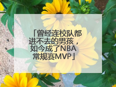 曾经连校队都进不去的男孩，如今成了NBA常规赛MVP