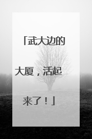 武大边的大厦，活起来了！