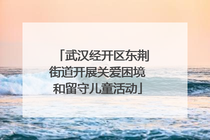 武汉经开区东荆街道开展关爱困境和留守儿童活动