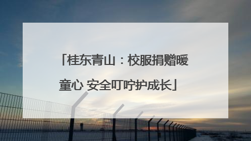 桂东青山：校服捐赠暖童心 安全叮咛护成长