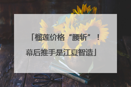 榴莲价格“腰斩”！幕后推手是江夏智造