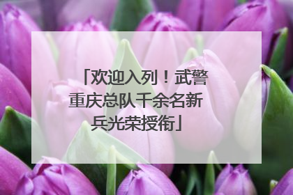欢迎入列！武警重庆总队千余名新兵光荣授衔