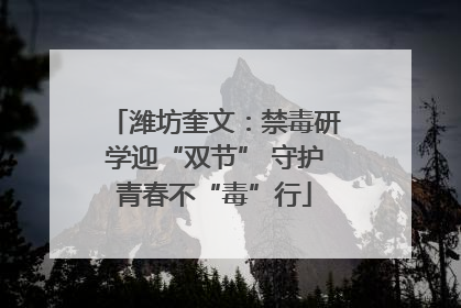潍坊奎文：禁毒研学迎“双节” 守护青春不“毒”行