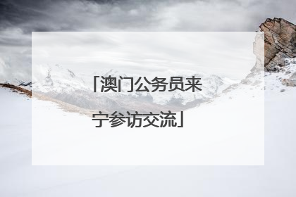 澳门公务员来宁参访交流