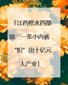 江西修水四都镇：一条小内裤“织”出十亿元大产业