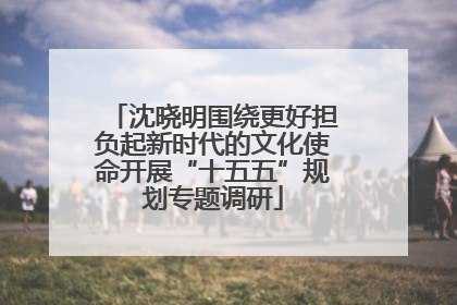 沈晓明围绕更好担负起新时代的文化使命开展“十五五”规划专题调研