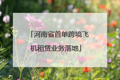 河南省首单跨境飞机租赁业务落地
